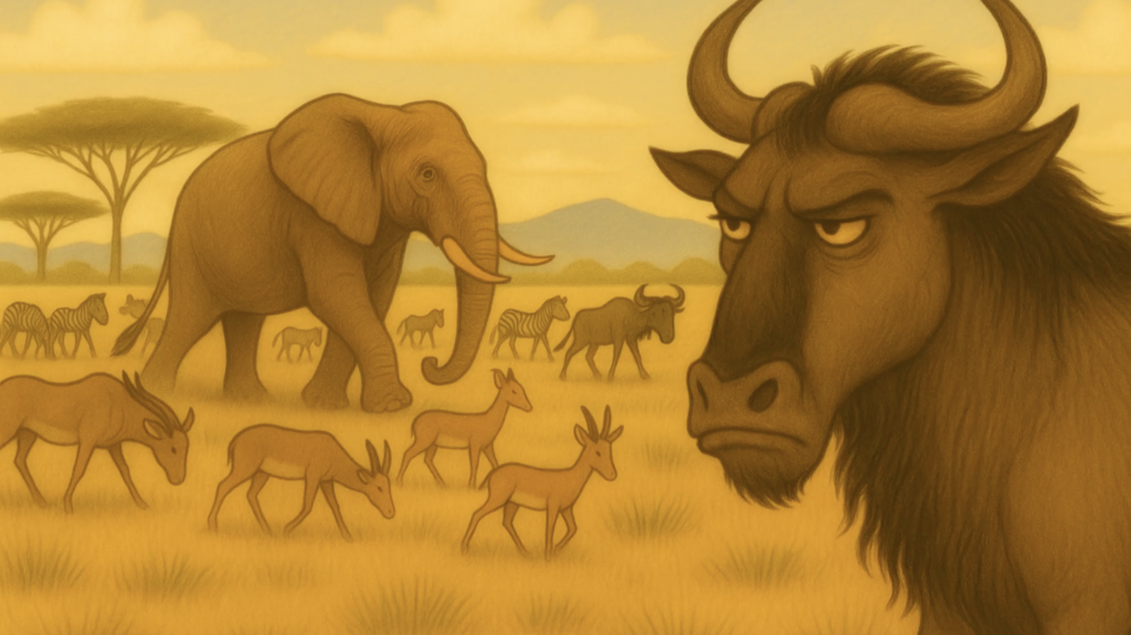 the elephant wildebeest and broken path_Video_Thumbail